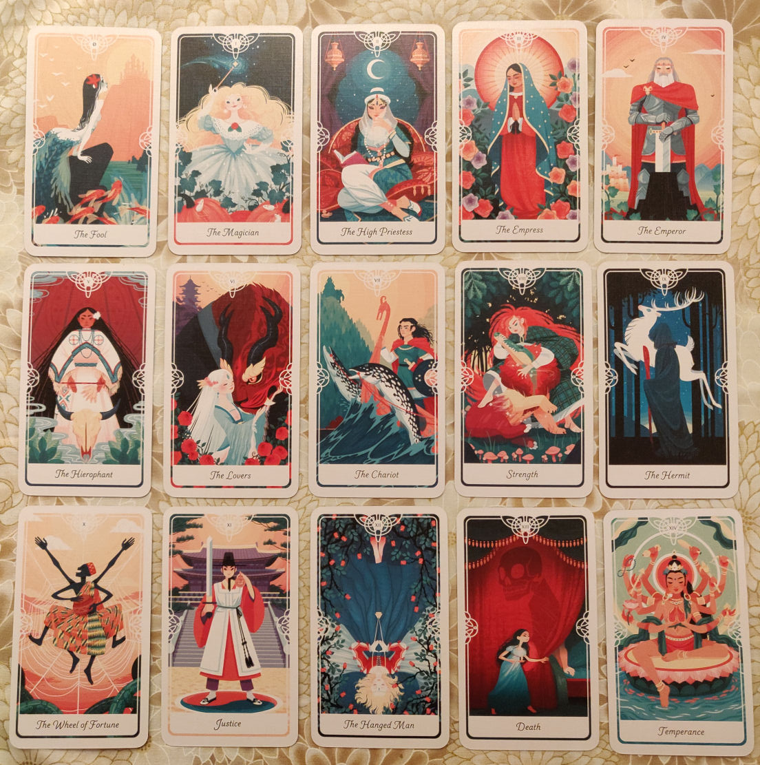 Tarot of the Divine : A Deck and Guidebook Inspired by Deities, Folklore, and Fairy Tales from Around the World: Tarot Cards by Yoshi Yoshitani • Epilogue Books Chocolate Brews